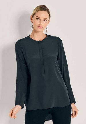 LANGE IN KRAGENLOSER FORM - Bluse - navy
