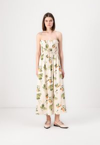 Abercrombie & Fitch - CHASE TIE FRONT MAXI  - Kasdienė suknelė - yellow Miniatiūros vaizdas 1