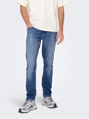 Only & Sons Slim fit ONSLOOM Low rise - Jean droit - medium blue denim