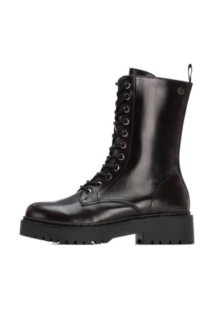 Botines con plataforma - burgundy