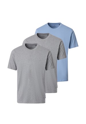 3 PACK - T-shirt basic - grau   hellblau