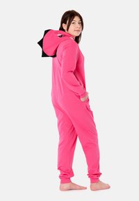 Ladeheid Dameskostuum pyjama voor volwassenen Slaappak vermomming Pyjama dierenprint LA40-234 (Beige Mopshond, XS