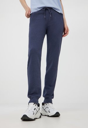Terranova LEGGERI CON POLSINO E COULISSE - Pantaloni sportivi - blu scuro melange