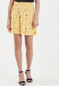 ICHI Áčková sukně - yellow