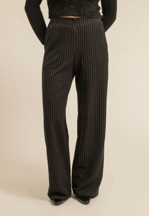 RAYURES ERIMELLE - Pantalon classique - noir