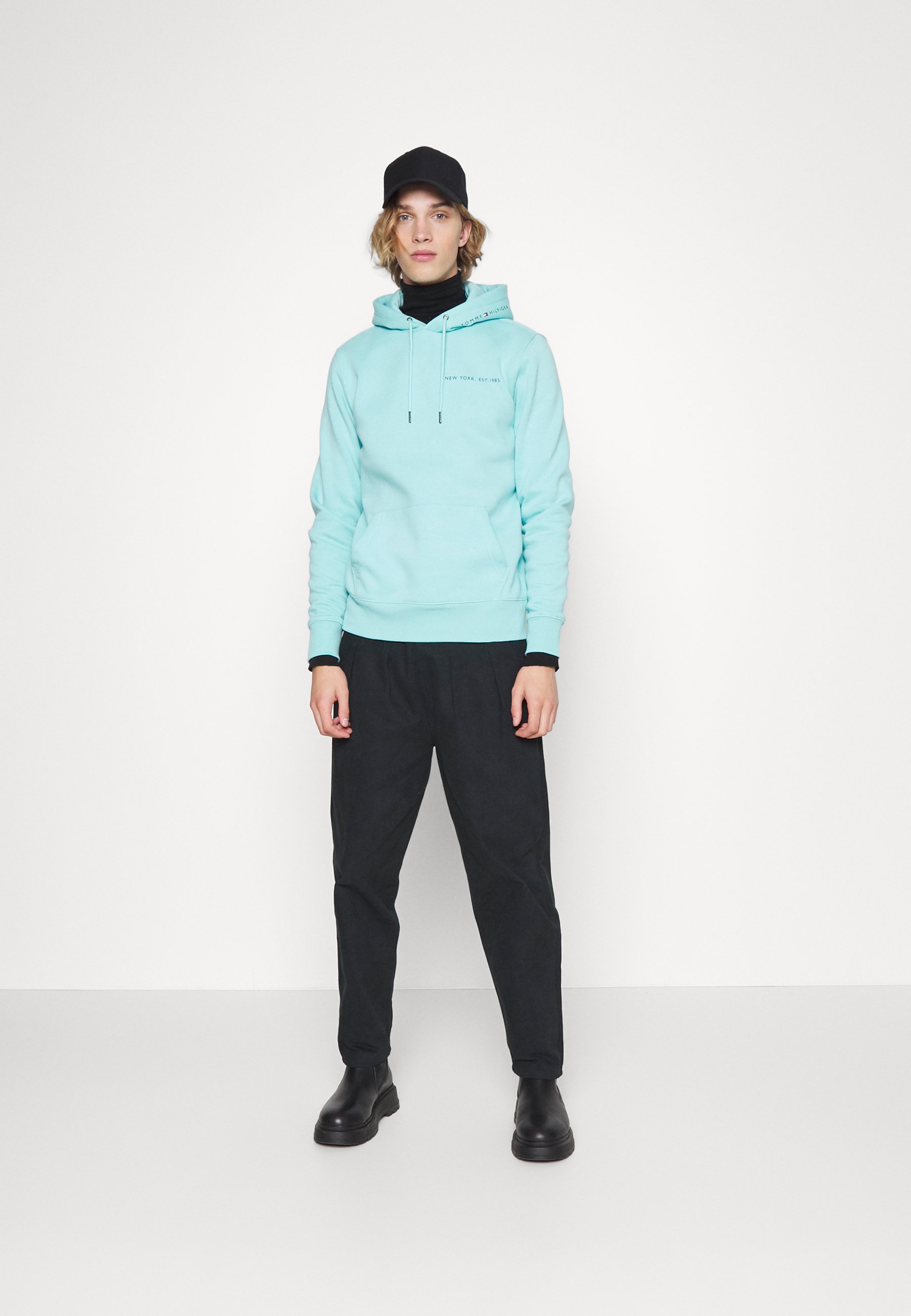 tommy hilfiger teal hoodie