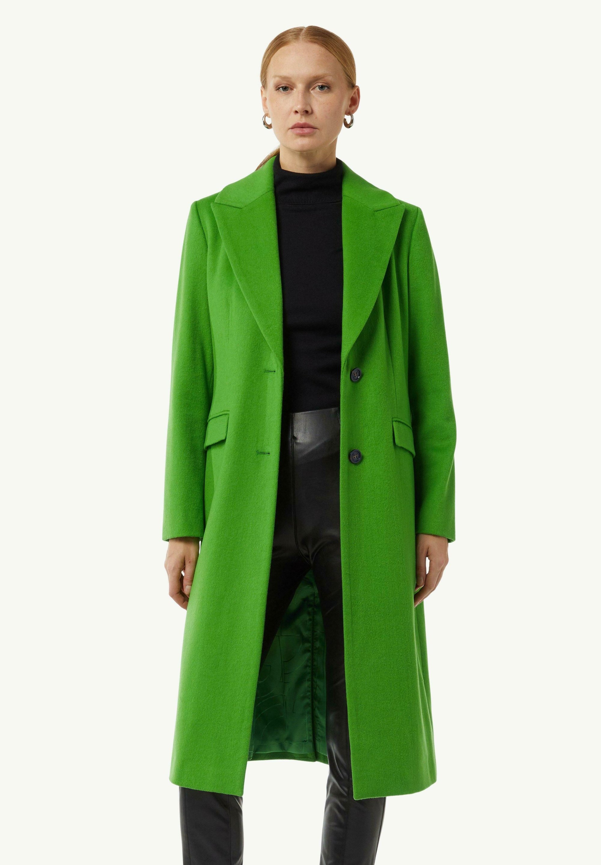 Comma Wollmantel GrÃ¼n Comma Mantel Damen Comma Kurzmantel Beige