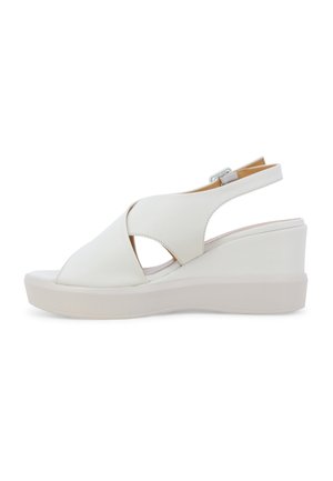 Sandali con plateau - bianco