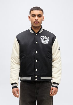 Nike Performance NFL LAS VEGAS RAIDERS JACKET - Klupska odjeća - black/natural/medium grey