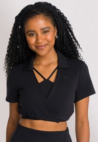 CRUZ CROPPED - Sweat zippé - black