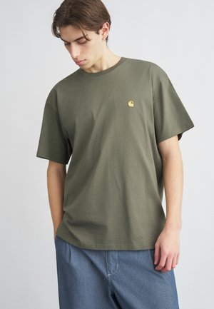 CHASE - T-shirt basique - leaf/gold-coloured