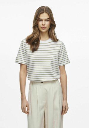 VILA RUNDHALS - T-shirt imprimé - sage