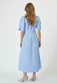 Co'couture MICACC STRIPE PLEAT DRESS - Robe chemise - pale blue