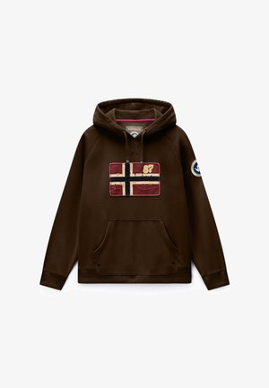 Napapijri, ARCHIVE SWEAT - Jersey con capucha - dark brown