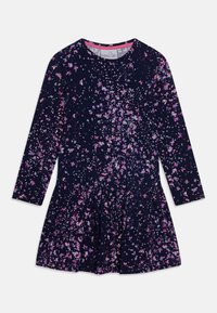 happy girls DRESS MINI BUTTERFLIES AND HEART PRINT - Jerseyklänning - navy