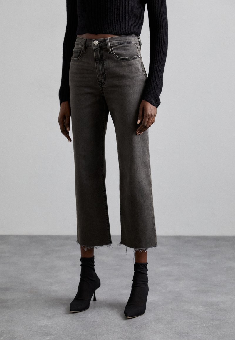 FRAME LE JANE CROP Jeans Straight Leg obsidian/grey denim Zalando.de