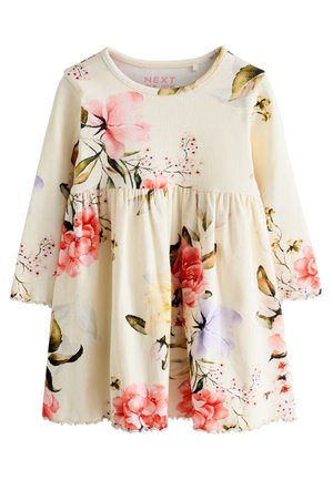 REGULAR FIT  - LONG SLEEVE   - Svetríkové šaty - cream floral