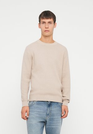 JPRBLUBARKLE CREW NECK - Pullover - simply taupe