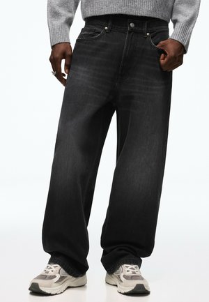 Bershka, BAGGY - JEANS - Džínsy baggy - black