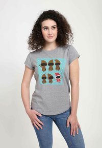 Henry Tiger STAR WARS: CLASSIC JAWAS HOLIDAY STACK - Triko s potiskem - melange grey