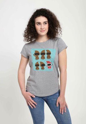 Henry Tiger STAR WARS: CLASSIC JAWAS HOLIDAY STACK - Triko s potiskem - melange grey
