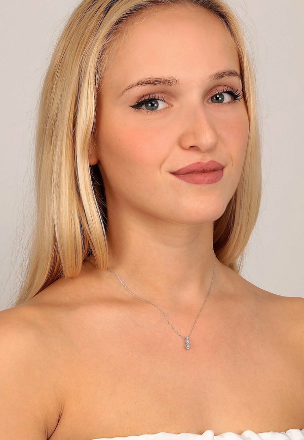 Halskette - weißgoldfarben