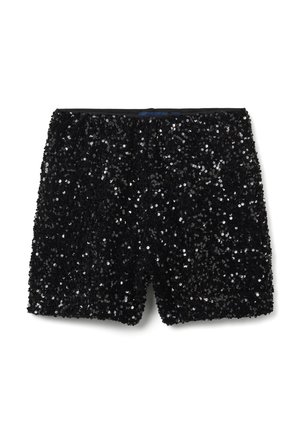 REGULAR FIT WITH SEQUINS - Short - gunmetal
