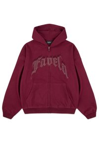 FAVELA AVES FRONTZIP - Φούτερ με κουκούλα - bordeaux