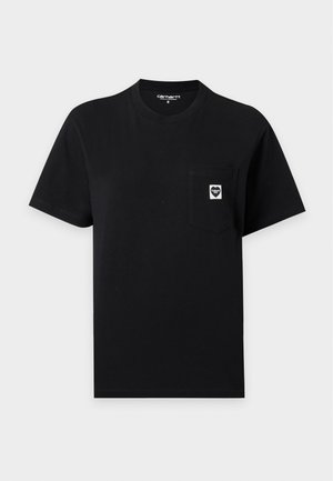 Carhartt WIP, POCKET SMALL HEART - Βασικό μπλουζάκι - black