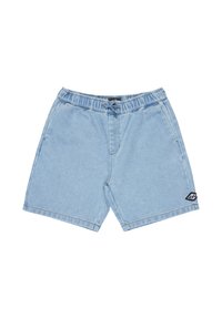 Ανοιχτό μπλε ριγέ σορτς με ελαστική μέση και κορδόνι. Διαθέτει πλαϊνές τσέπες και αντίθετο λογότυπο στο κάτω αριστερό πόδι.