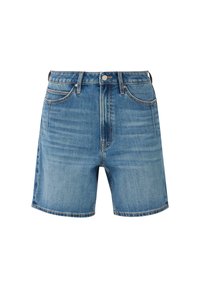 s.Oliver MIT WASCHUNG - Jeans Shorts - ozeanblau