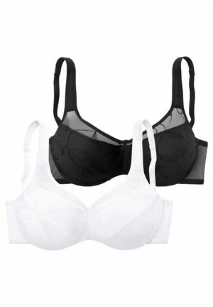 2 PACK - Bügel BH - schwarz weiß