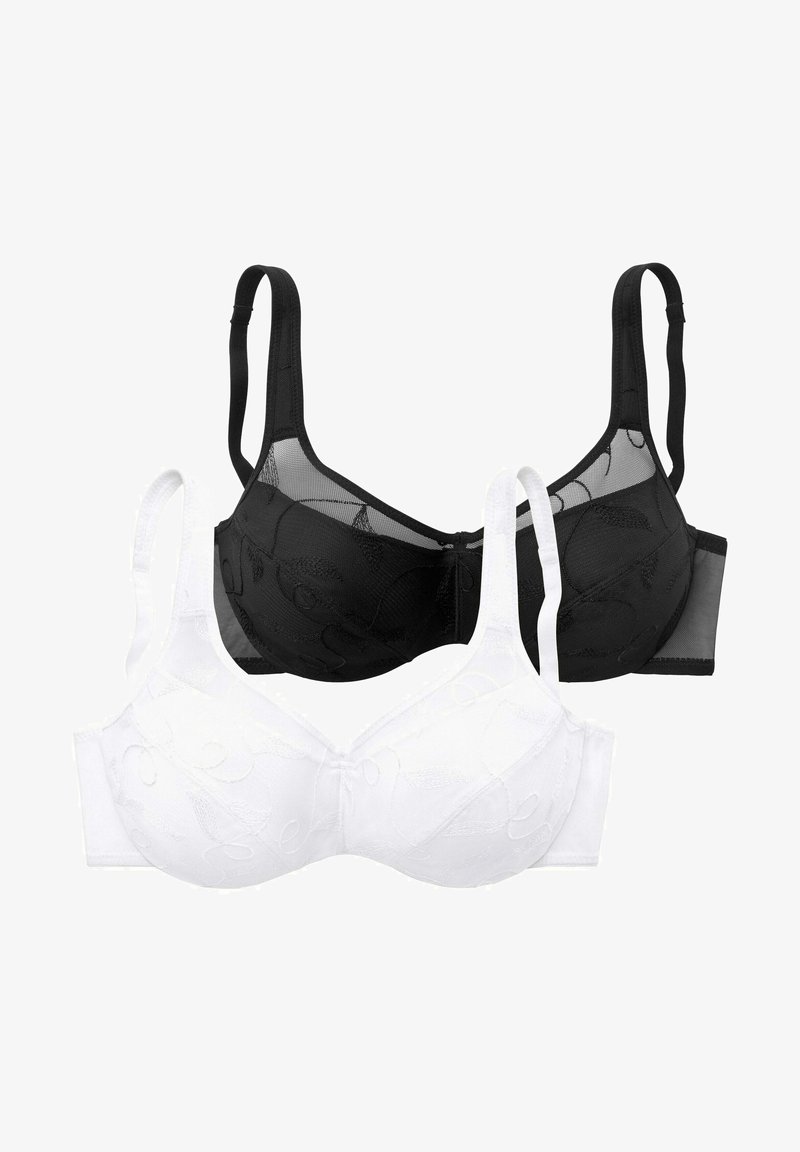 LASCANA 2 PACK - Bügel BH - schwarz weiß