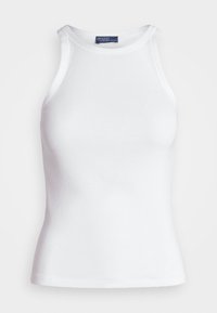 RIB KNIT COTTON TANK - Top - white