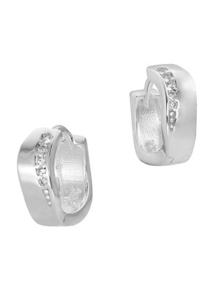 SilberDream CREOLEN - Ohrringe - silber weiß farben