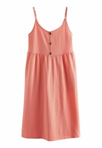 Next BUTTON DOWN CAMI SUMMER - REGULAR FIT - Vapaa-ajan mekko - coral pink