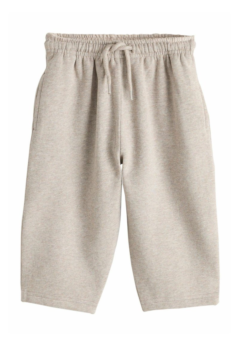 Helehallid, põlveni ulatuvad dressipüksid, mis on valmistatud pehmest puuvillasegust materjalist, varustatud elastse vöökohaga ja nööriga ning küljetaskutega.