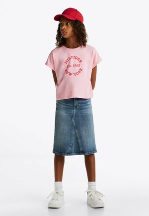 Tommy Hilfiger LOGO CREW NECK - T-Shirt print - pink sugar