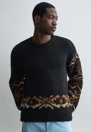 EMIL CREW - Strickpullover - black