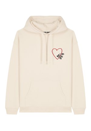 EMBROIDERY HEAYVWEIGHT UNISEX  - Sweat à capuche - off-white