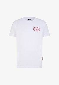 Unselected, weiss mit print in rot