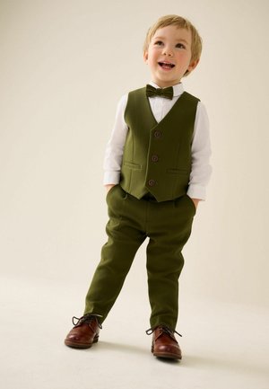 Next, WAISTCOAT SHIRT TROUSERS & BOW TIE SET - Vest - olive green