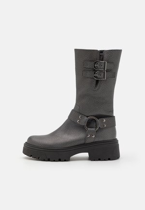 Platform boots - antiksilber