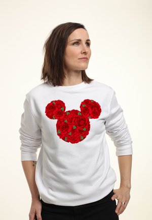 Disney MICKEY CLASSIC MICKEY MOUSE ROSES - Sweatshirt - white