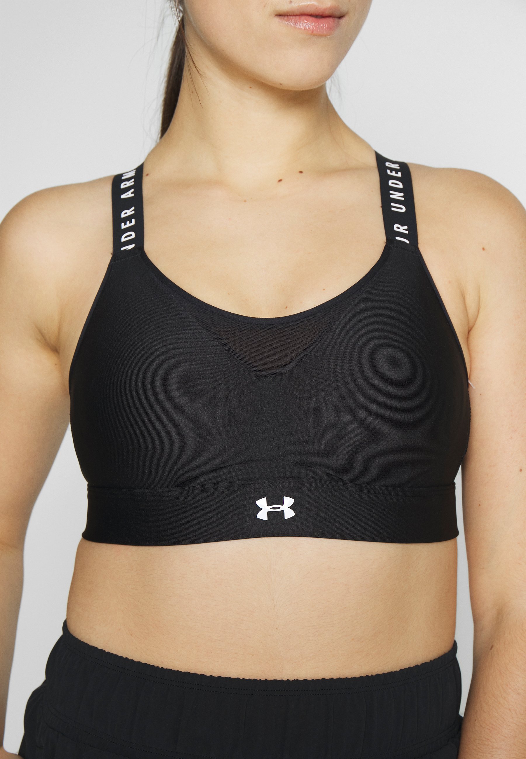 Under Armour INFINITY HIGH BRA - Sujetadores deportivos con sujeción alta -  black/white/negro - Zalando.es