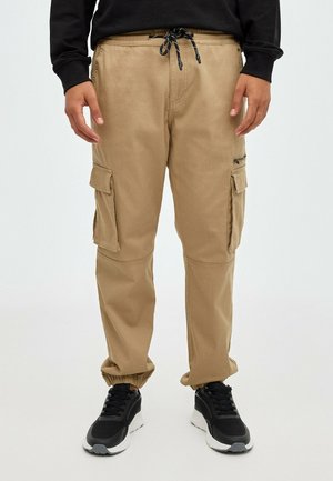 INSIDE JOGGER MULTIBOLSILLOS - Pantalones cargo - beige