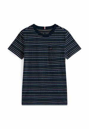 STRIPE - T-shirt print - dark night navy multi stripes
