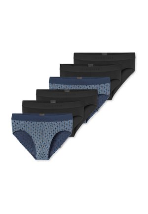 955 6-PACK - Braguitas - schwarz blaugemustert