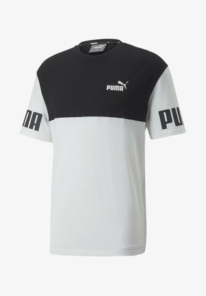POWER COLORBLOCK - Print T-shirt - white