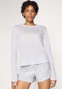 New Balance ATHLETICS LONG SLEEVE - Hosszú ujjú felső - taro heather